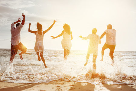 vacaciones en la playa y en el extranjero